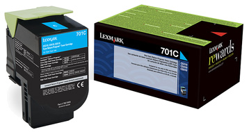 LEXMARK 701C 70C10C0 CYAN ORIGINAL OEM Toner Cartridge